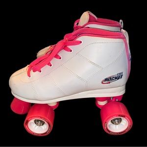 NWOT Crazy Rocket Size 6 Woman’s Skates Hot Pink & White